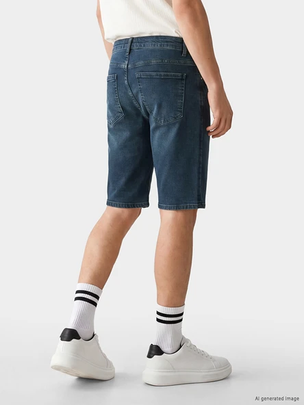 LCW Jeans İndigo Regular Fit Erkek Jean Şort - Resim 3