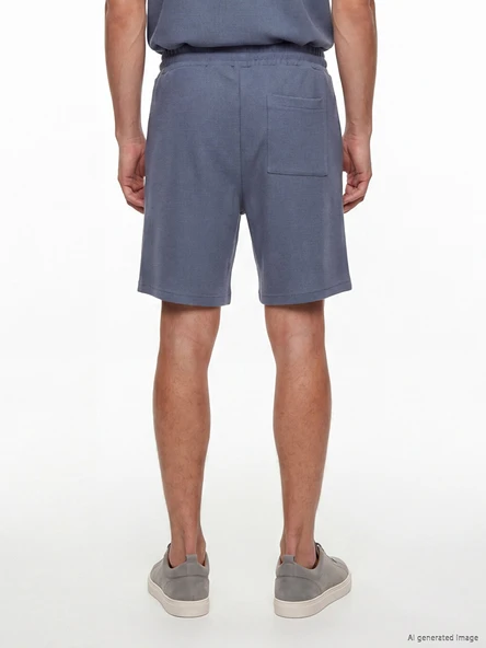 LCW Vision İndigo Regular Fit Erkek Şort - Resim 4