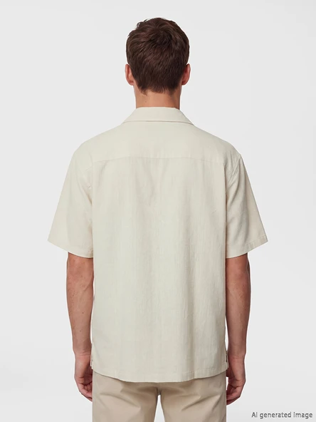 LCW Vision Bej Regular Fit Erkek Gömlek - Resim 4