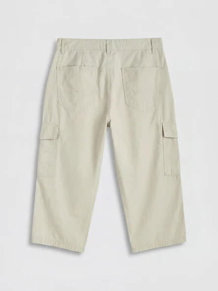 LCWAIKIKI Classic Bej Regular Fit Erkek Kargo Şort - Resim 5