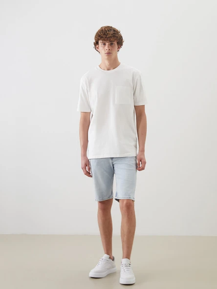 LCW Jeans İndigo Skinny Fit Erkek Jean Şort ürün görseli 1