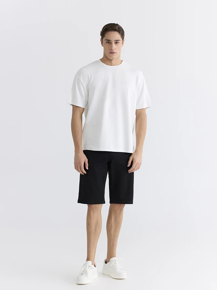 LCWAIKIKI Classic Siyah Slim Fit Erkek Şort ürün görseli 1