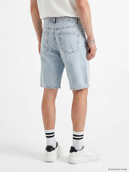 LCW Jeans İndigo Regular Fit Erkek Jean Şort - Resim 3