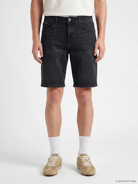 LCW Jeans Antrasit Regular Fit Erkek Jean Şort - Resim 2