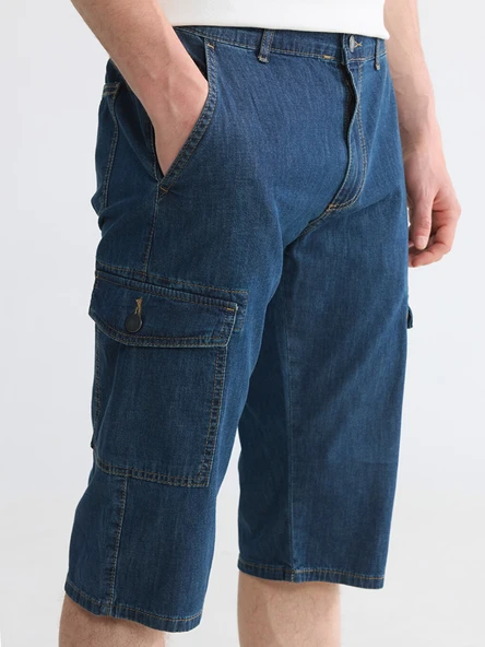 LCW Jeans İndigo Regular Fit Erkek Jean Şort - Resim 5