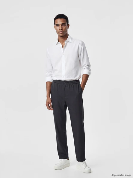 LCW Vision Gri Regular Fit Erkek Pantolon ürün görseli 1