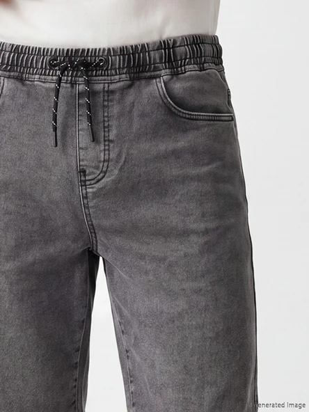 LCW Jeans Antrasit Regular Fit Erkek Jean Şort - Resim 3