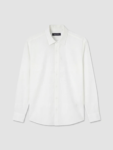 LCW Vision Ekru Regular Fit Erkek Gömlek - Resim 5
