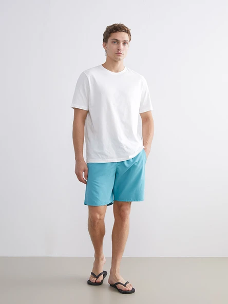 LCW SWIMWEAR Turkuaz Kısa Boy Basic Erkek Deniz Şortu ürün görseli 1