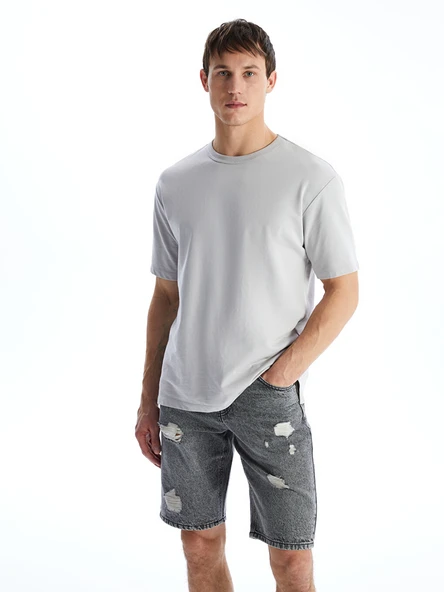LCW Jeans Antrasit Standart Kalıp Erkek Jean Şort ürün görseli 1