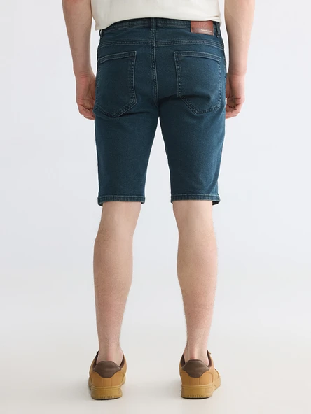 LCW Jeans İndigo Regular Fit Erkek Jean Şort - Resim 4