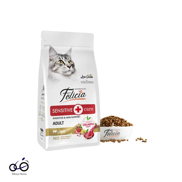 Felicia Hipoalerjenik Kuzu Etli Düşük Tahıllı Yetişkin Kedi Maması 12kg ürün görseli 1