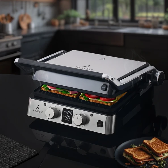 Aryıldız Deluxe Grill 2200W Döküm Tost ve Izgara Makinesi ürün görseli 1