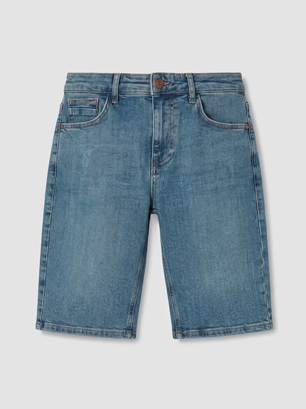 LCW Jeans İndigo Regular Fit Erkek Jean Şort - Resim 4