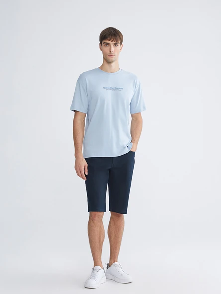 LCWAIKIKI Classic Lacivert Slim Fit Erkek Şort ürün görseli 1