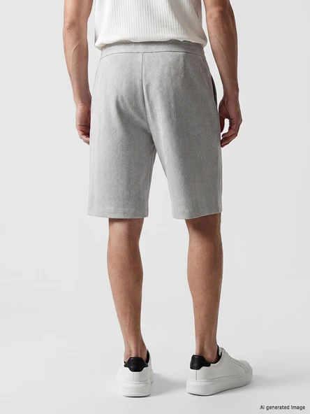LCWAIKIKI Classic Gri Regular Fit Erkek Şort - Resim 3