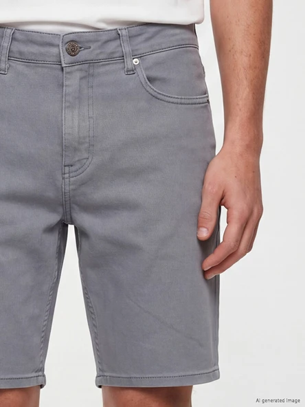 LCW Jeans Mavi Regular Fit Erkek Jean Şort - Resim 3