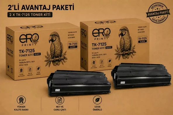 Kyocera Taskalfa 3212 Muadil Toner - 2'li Avantaj Paket ürün görseli 1