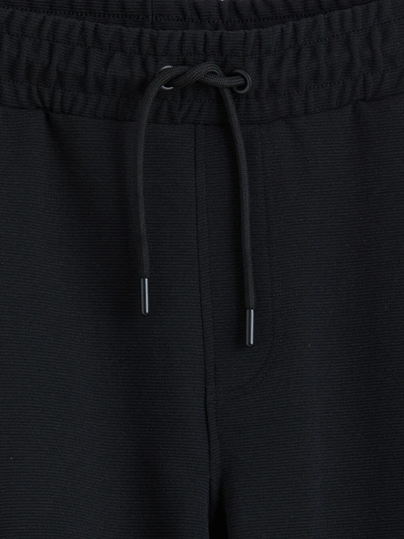 LCWAIKIKI Classic Siyah Regular Fit Erkek Kargo Şort - Resim 7