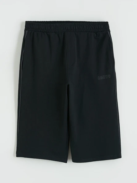 LCWAIKIKI Classic Siyah Regular Fit Erkek Şort - Resim 4
