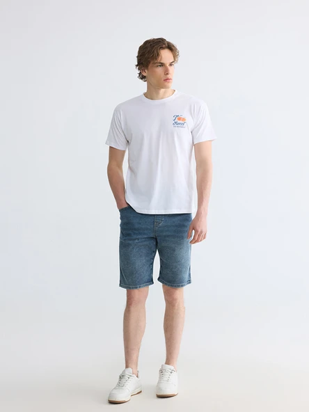 LCW Jeans İndigo Regular Fit Erkek Jean Şort ürün görseli 1