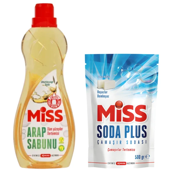 Miss Arap Sabunu 1 L +  Miss Soda Plus 500 gr ürün görseli 1