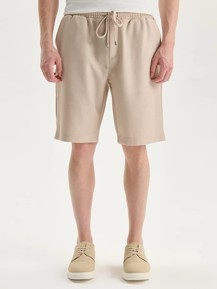 LCW Vision Bej Slim Fit Erkek Şort - Resim 2