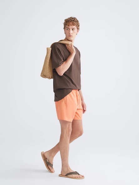 LCW SWIMWEAR Turuncu Kısa Boy Erkek Deniz Şortu ürün görseli 1