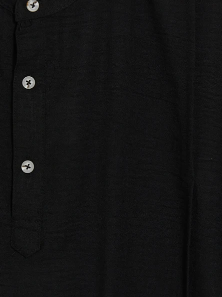 LCW Vision Siyah Regular Fit Erkek Gömlek - Resim 7