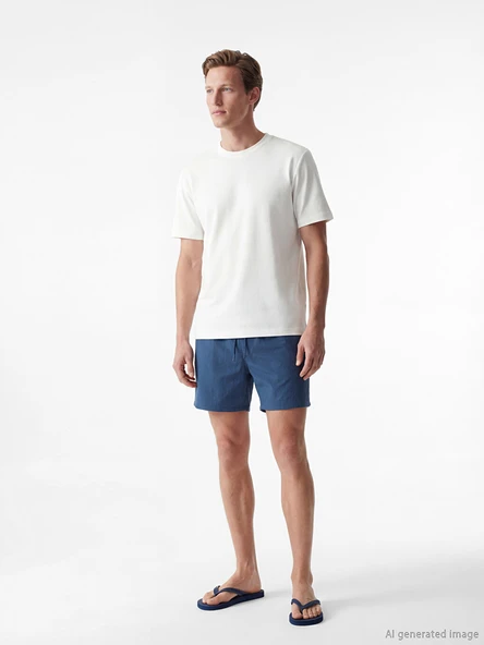 LCW SWIMWEAR İndigo Kısa Boy Erkek Deniz Şortu ürün görseli 1