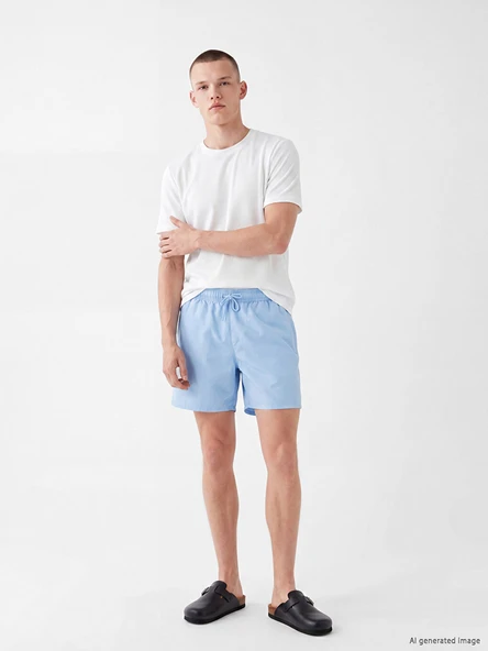 LCW SWIMWEAR Mavi En Kısa Boy Erkek Deniz Şortu ürün görseli 1
