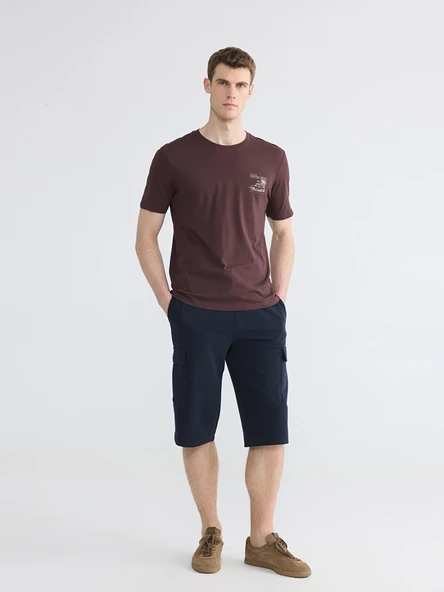 LCWAIKIKI Classic Lacivert Regular Fit Erkek Kargo Şort ürün görseli 1