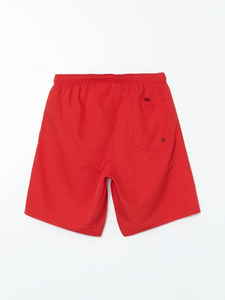 LCWAIKIKI Classic Kırmızı Kısa Boy Basic Erkek Deniz Şortu - Resim 6