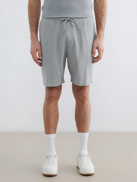 LCWAIKIKI Classic Gri Regular Fit Erkek Şort - Resim 2