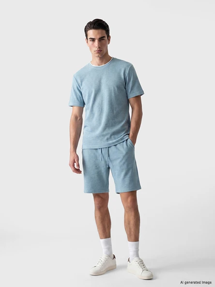 LCWAIKIKI Classic Mavi Regular Fit Erkek Şort ürün görseli 1