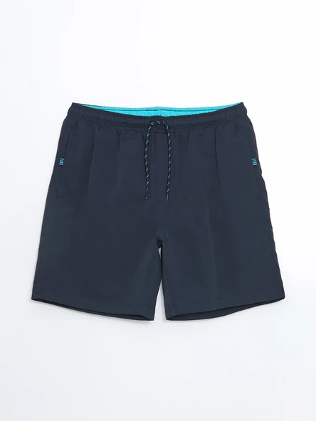 LCWAIKIKI Classic İndigo Kısa Boy Basic Erkek Deniz Şortu ürün görseli 1