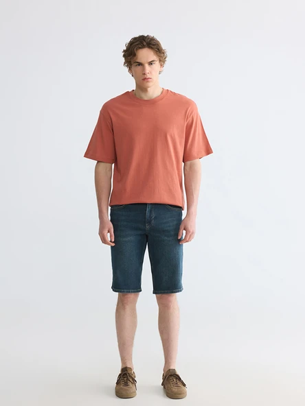LCW Jeans Yeşil Regular Fit Erkek Jean Şort - Resim 2