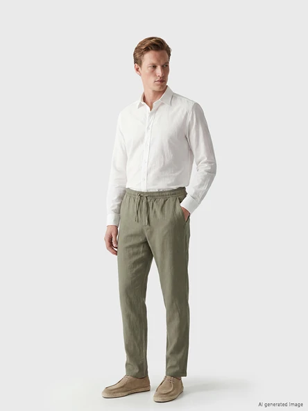 LCW Vision Ekru Regular Fit Erkek Gömlek - Resim 2