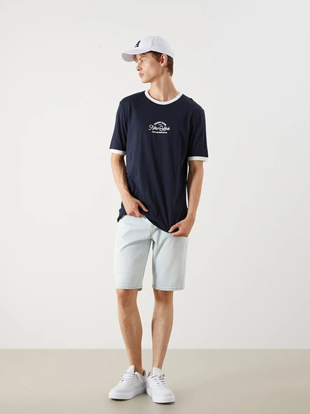 LCW Jeans İndigo Süper Skinny Fit Erkek Jean Şort ürün görseli 1