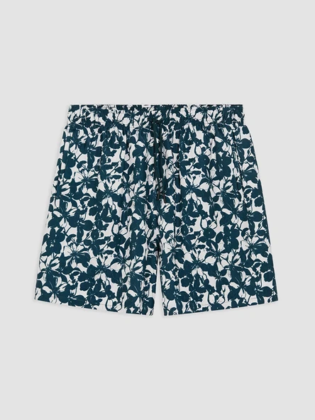 LCW SWIMWEAR Petrol Kısa Boy Desenli Erkek Deniz Şortu ürün görseli 1