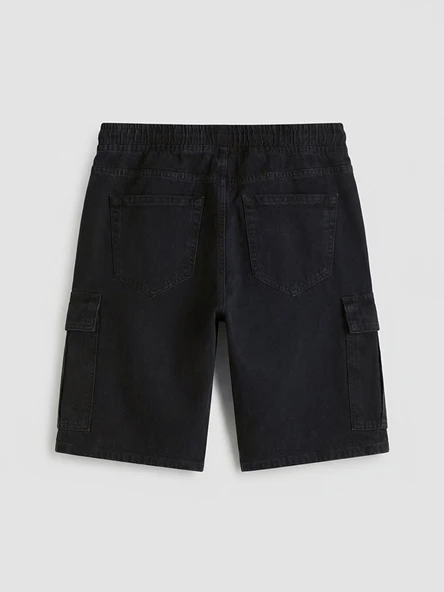 LCW Jeans Siyah Regular Fit Erkek Jean Şort - Resim 6