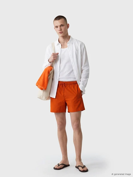 LCW SWIMWEAR Turuncu En Kısa Boy Erkek Deniz Şortu ürün görseli 1