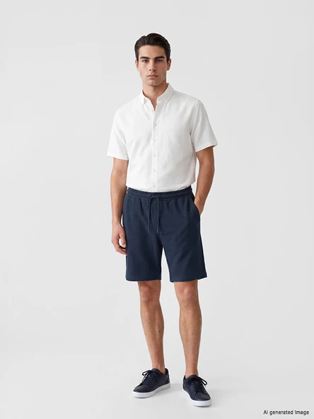LCWAIKIKI Classic Petrol Regular Fit Erkek Şort ürün görseli 1