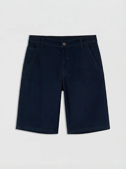 LCW Jeans İndigo Regular Fit Erkek Jean Şort - Resim 5