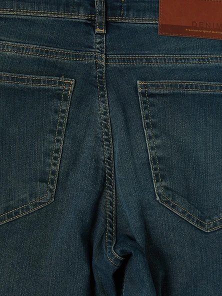LCW Jeans Yeşil Regular Fit Erkek Jean Şort - Resim 8