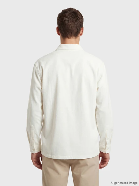 LCW Vision Beyaz Regular Fit Oxford Erkek Basic Gömlek - Resim 4