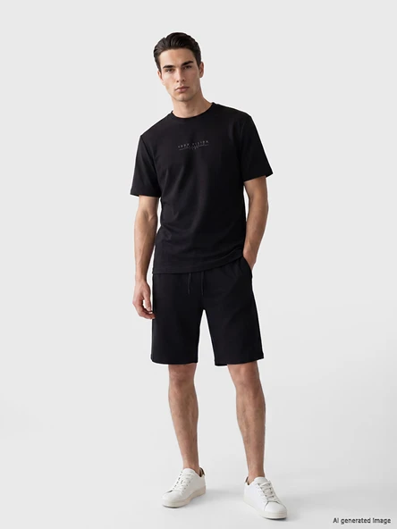 LCWAIKIKI Classic Siyah Regular Fit Erkek Şort ürün görseli 1
