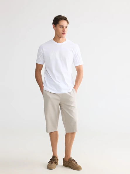 LCWAIKIKI Classic Bej Regular Fit Erkek Şort ürün görseli 1
