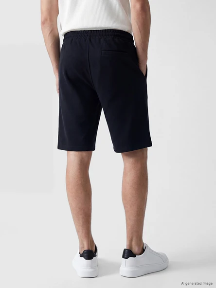 LCWAIKIKI Classic Siyah Regular Fit Erkek Şort - Resim 3
