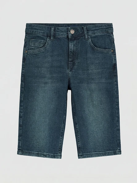 LCW Jeans İndigo Regular Fit Erkek Jean Şort - Resim 4